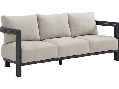 Playa Sofa - Dark Grey and Olefin Beige with 2 Pillows