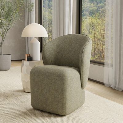 BONGO Caster Dining Chair (2/CTN Sold in pairs) - QUARTERMASTER SAGE