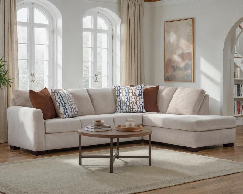 FRANZ PARCHMENT SOFA CHAISE