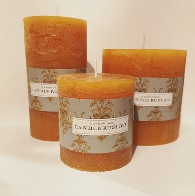 CV Pillar Candle Caramel/70x75mm
