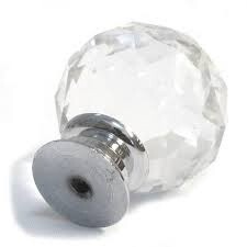 Glass Faceted Door Knob