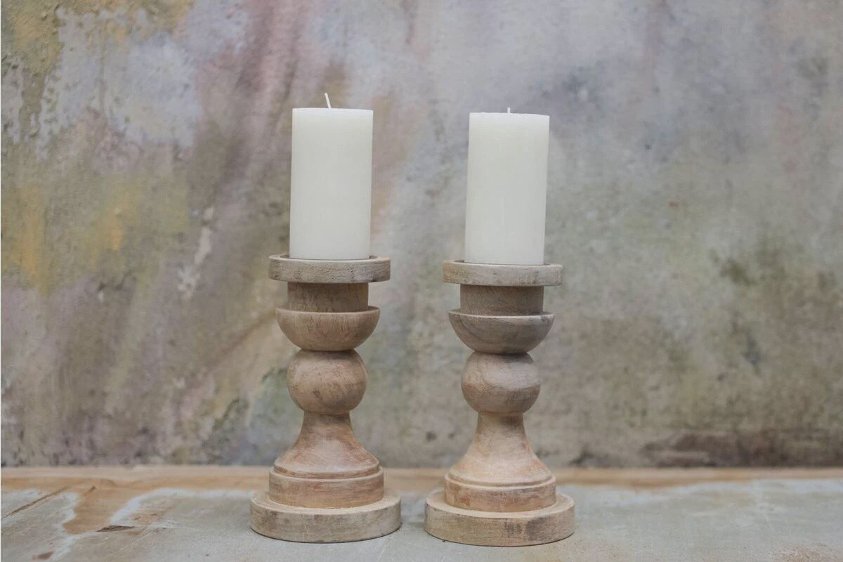 Kibibi Candlestick - Natural Mango