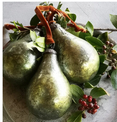 Glass Pear Bauble