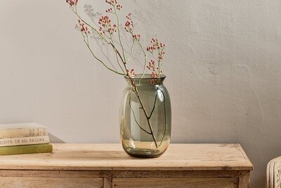 Glass Vase Tall Smoke