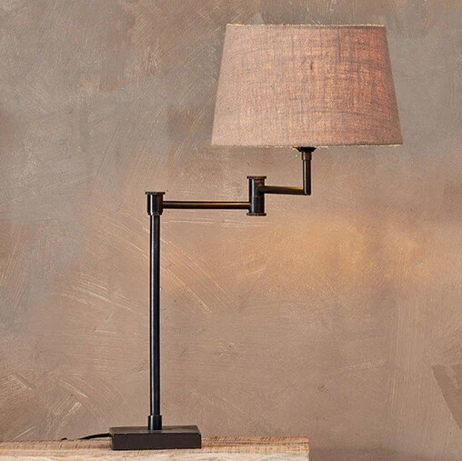 Kara Table Lamp with Medium Jute Lampshade