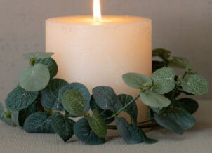 Frosted Eucalyptus Candle Ring