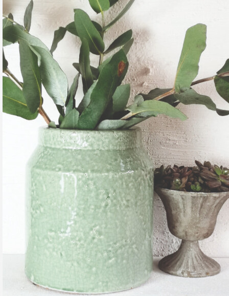Jar Crackle Salvia / Large