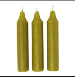 Danish Short Candle/ Olive Green