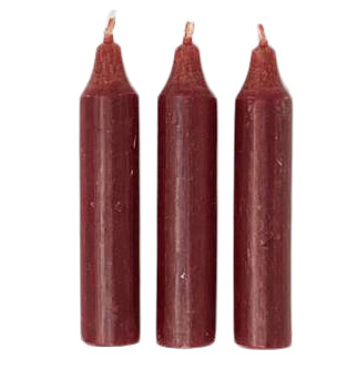 Danish Short Candle Bordeaux