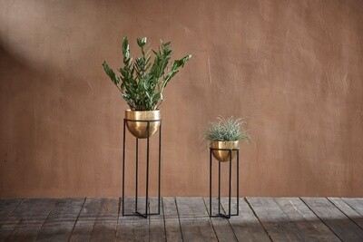 Atsu Brass Planter Stand/Small