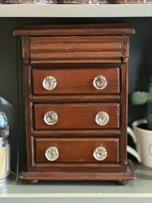 Victorian Oak Mini Chest Of Drawers