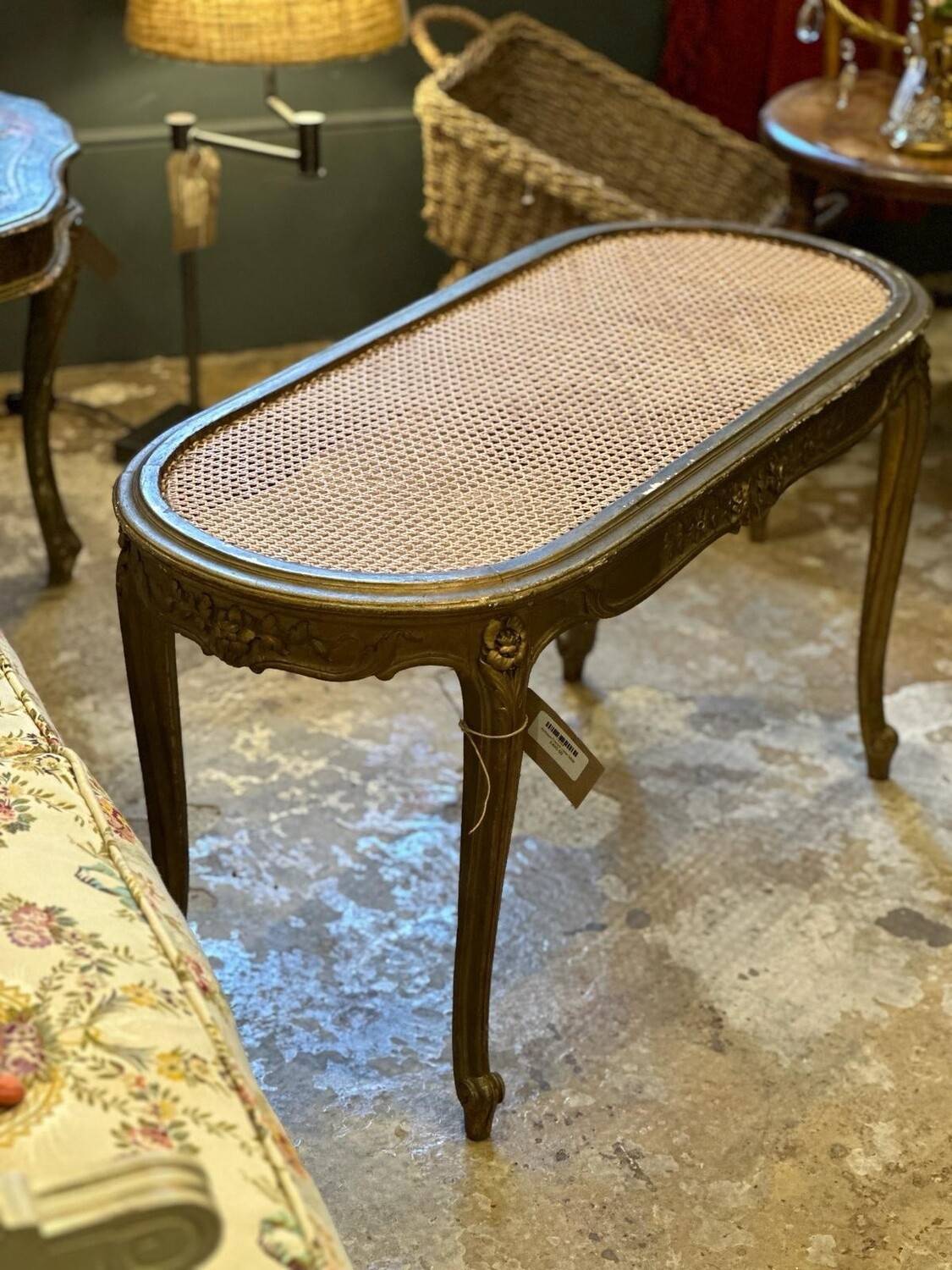 Antique French cane table