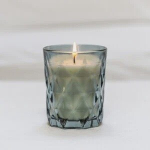 Candle in Glass Votive/ smoky Blue