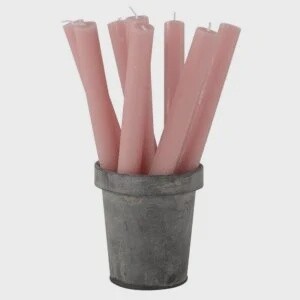 Rustic Dinner Candle/Dusky Pink