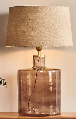 Edina Recycled Glass Lamp with Shade