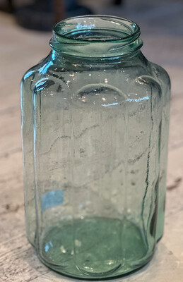 Ribbed Glass Jar