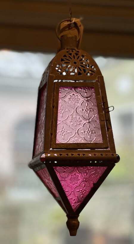 Hanging Glass/Metal Lantern