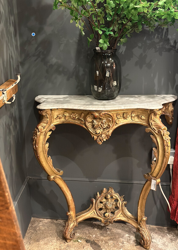 SR Antique Carved French Consol Table