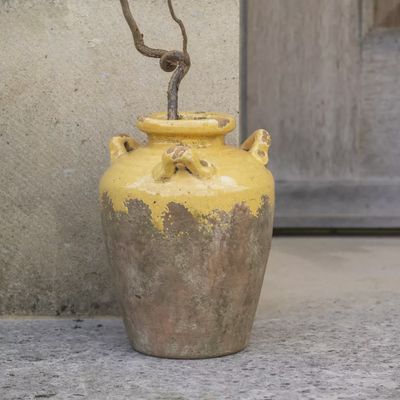 Terracotta Urn/Yellow