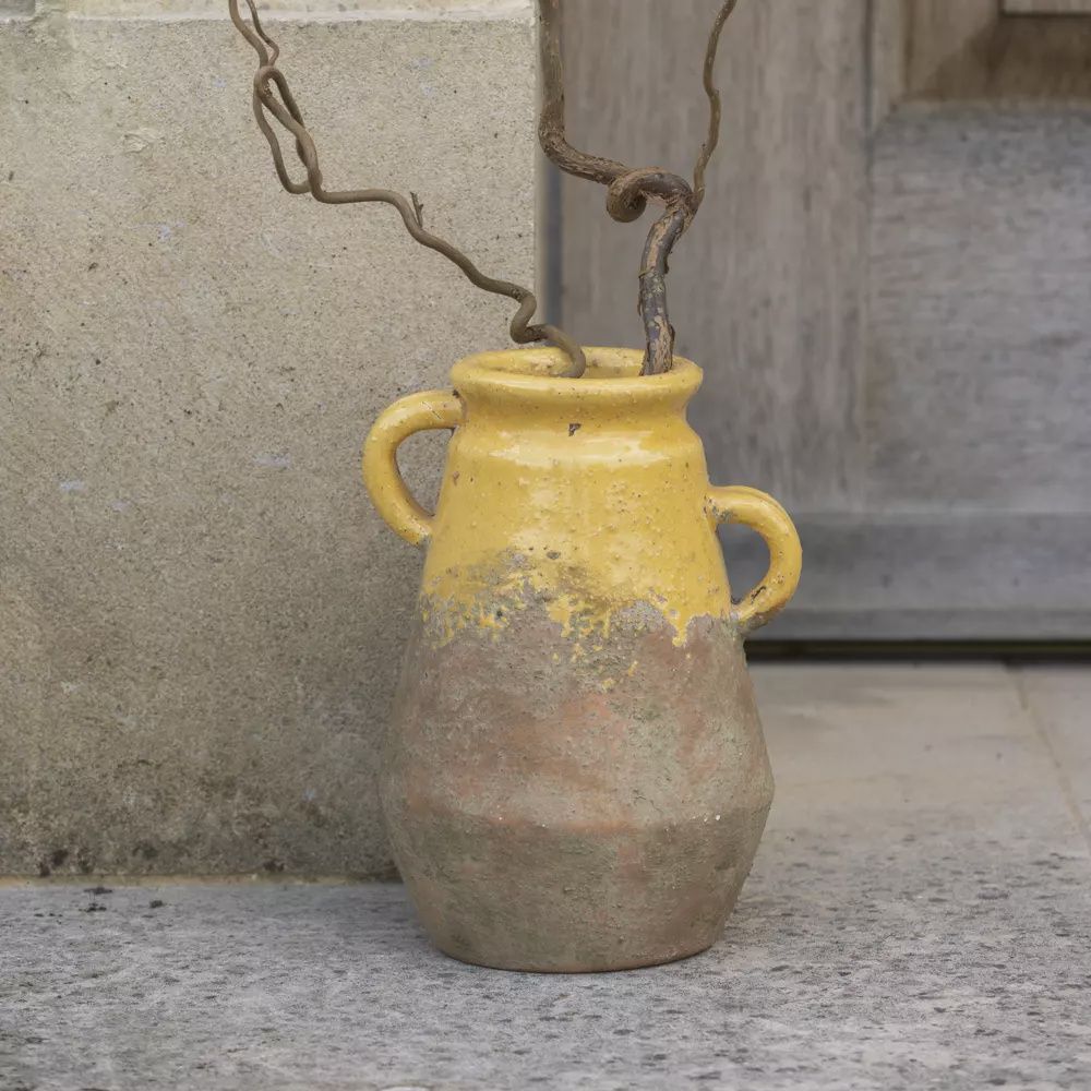 G I Terracotta Vase/Yellow