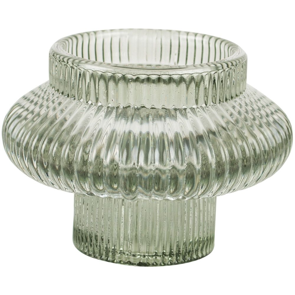 G I Duo Glass Candleholder/Mist