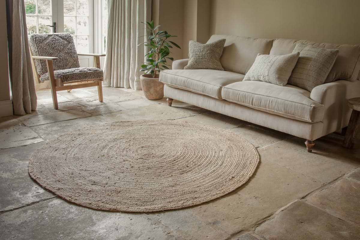 Natural Braided Hemp Rug