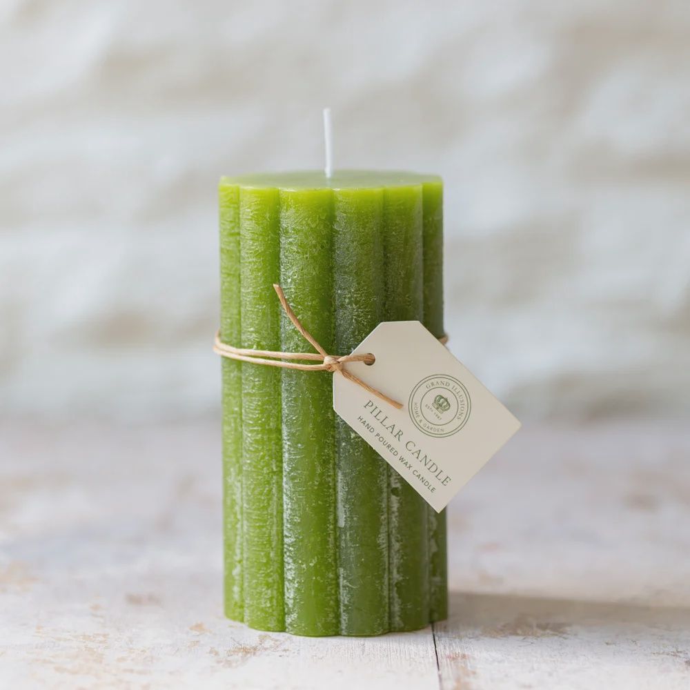 G I Scalloped Candle/70x130 Fern
