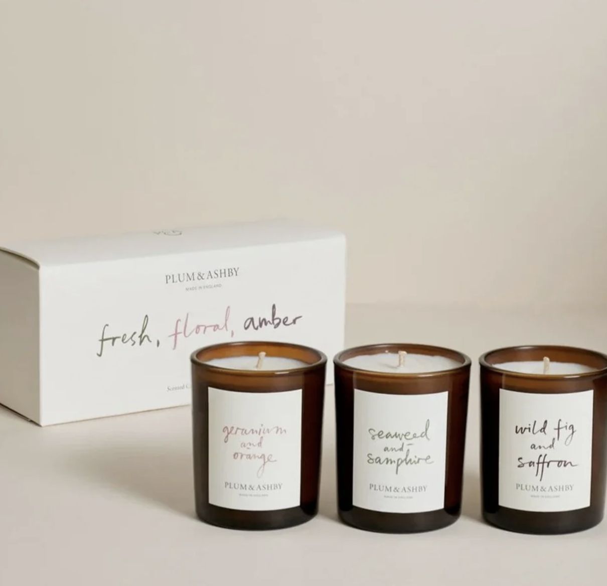 Plum &amp; Ashby Fresh/Amber Votive Set