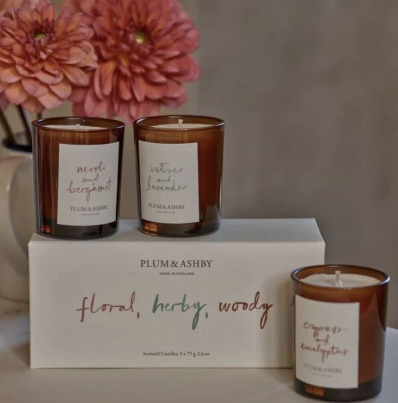 Plum &amp; Ashby Herby/Woody Votive Set