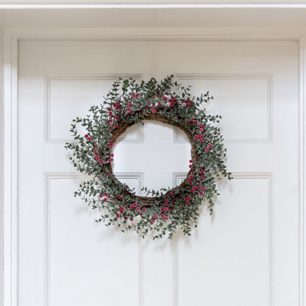 Frosted Red Berry Wreath