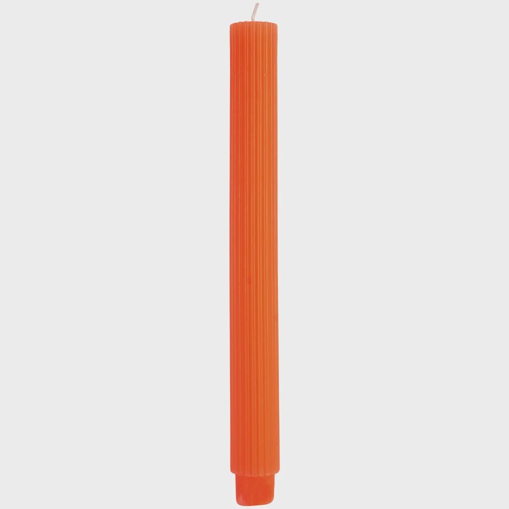G I Scalloped Dinner Candle/Coral