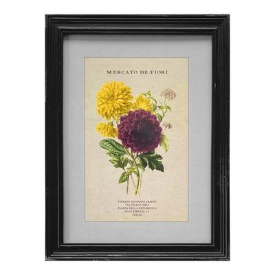 C V Framed Print Flower Market/30x40cm