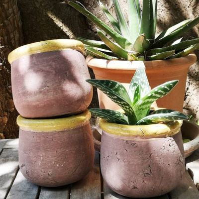 C V Pot Rustico Ochre