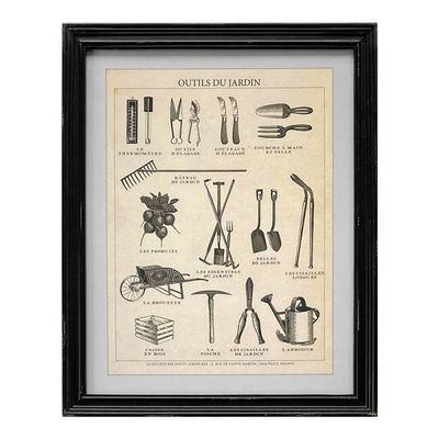 C V Framed Print Outils De Jardin