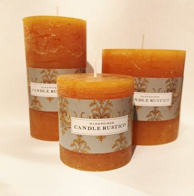 C V Pillar Candle Caramel/ 70x130mm