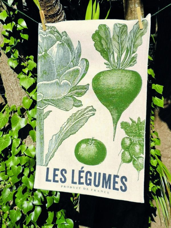 C V Tea Towel/Les Legumes