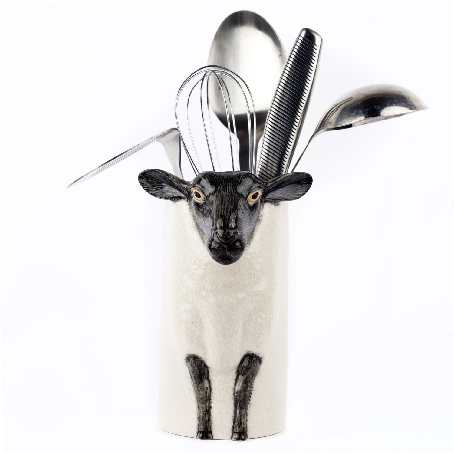 Quail Black Faced Suffolk Sheep Utensil Pot