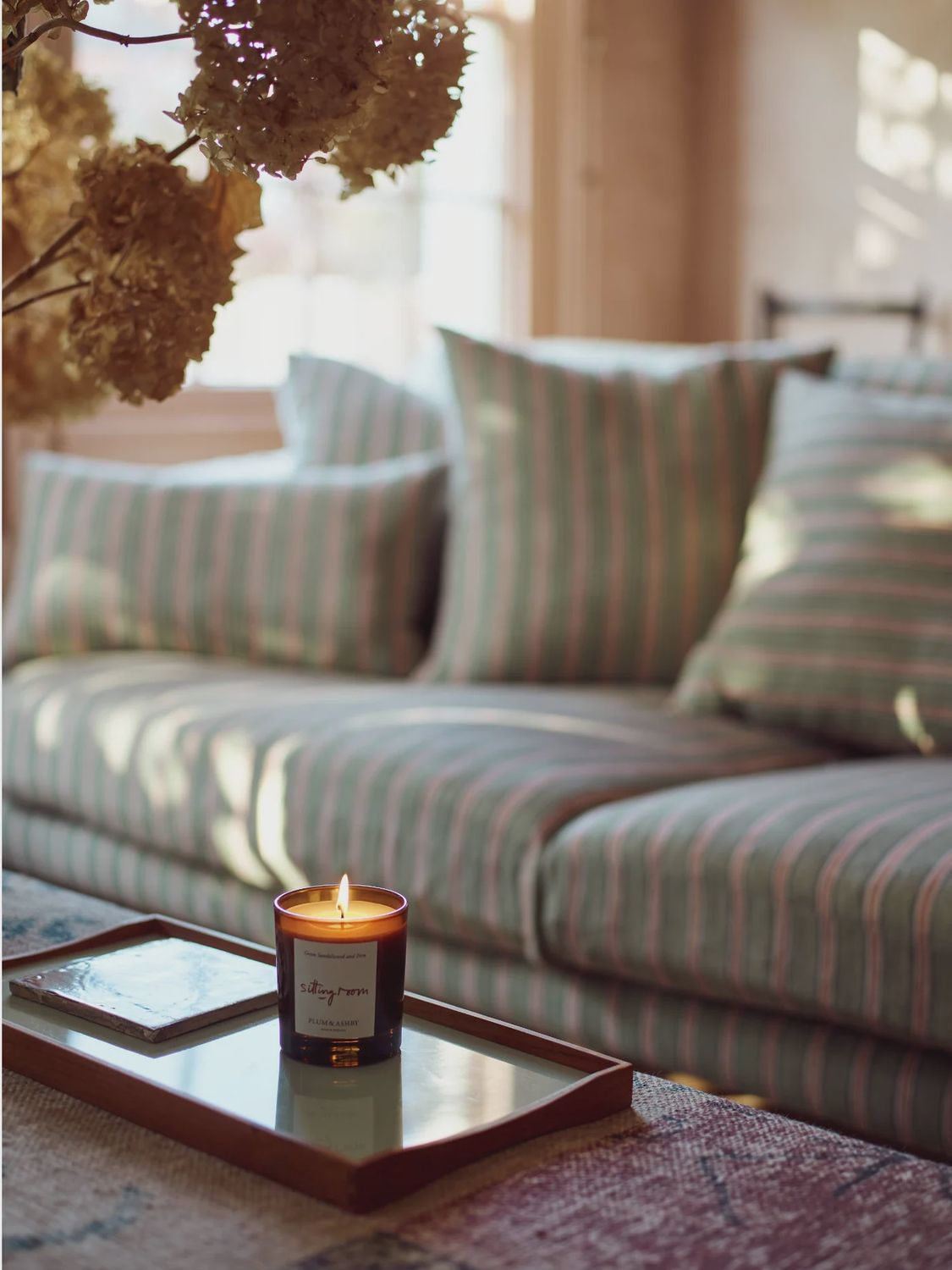 P A Green Sandalwood &amp; Fern /Sitting Room Candle