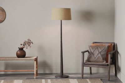 NK/Sahar Mango Wood Floor Lamp/Dark Stain