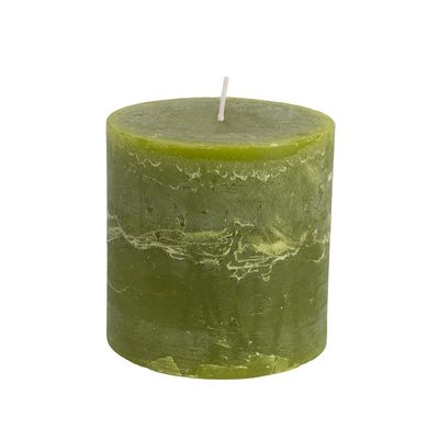 G I Rustic Pillar Candle/100x100 Fern