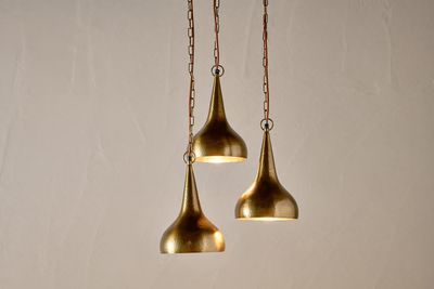 Quinn Statement Hammered Brass Pendant