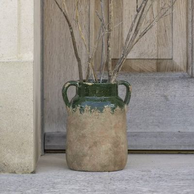 G I Terracotta GreenVase