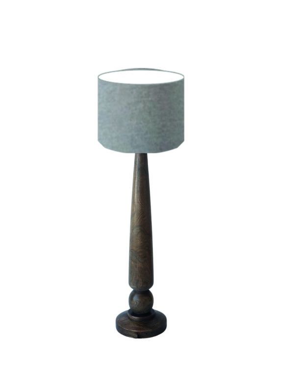 Wood Lamp Base Rosendael with Shade