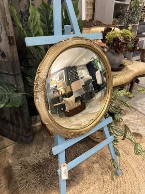 Vintage Gilt Round Mirror