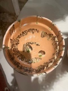 Romanian Hand Painted Pink Bowl/Small