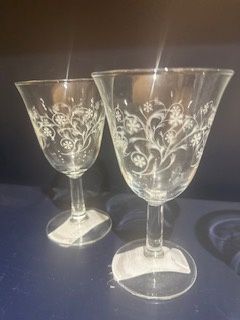 Vintage Etched Glasses