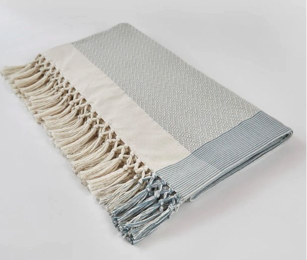 Chevron Sky Blue Throw