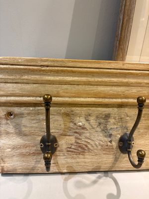 Antique Pine Coat Rack 6 Hooks TC52