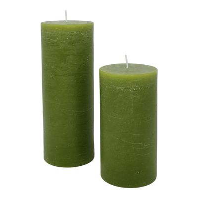 CV/ Pillar Candle 70x180mm/Olive Green