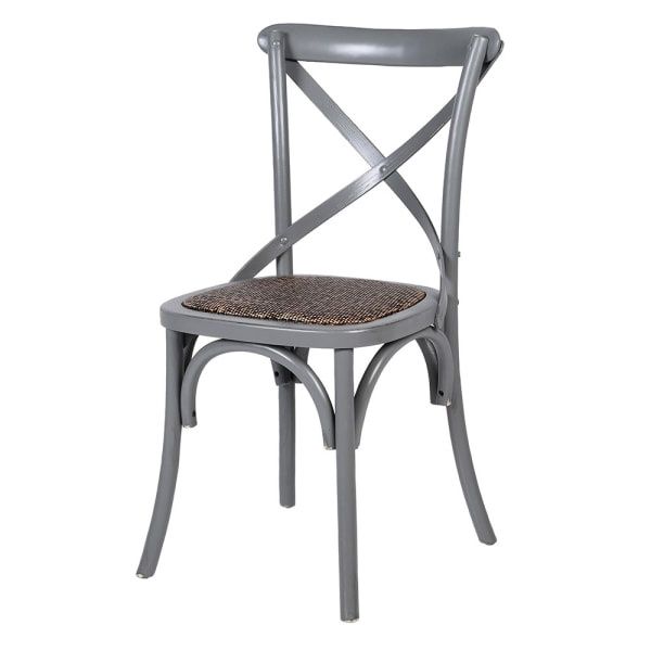 Grey X Back Chair